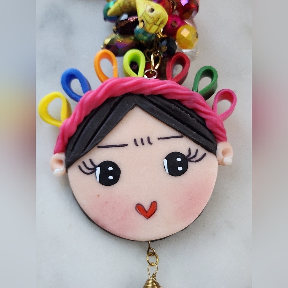 Colorful Handmade Keychain with Tassel - Picture 3 of 5